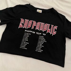 Shopaholic crop top